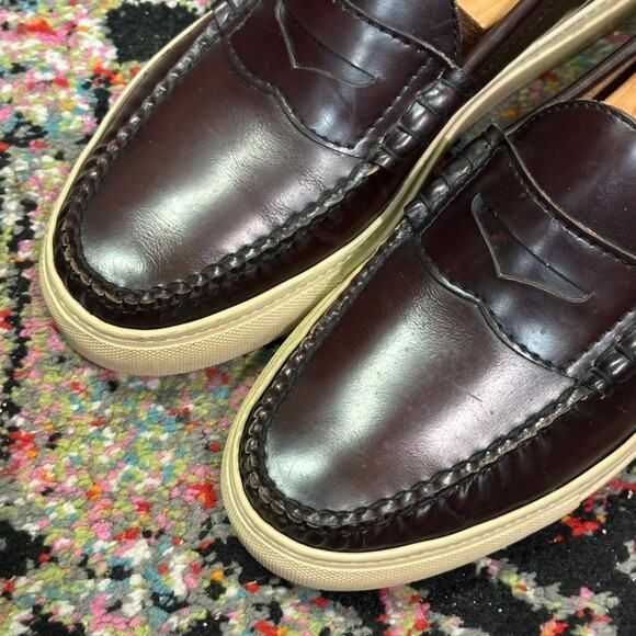 VGUC Oak Street Bootmakers Beefroll Penny Loafer Burgundy Made in USA 9 D main image 7